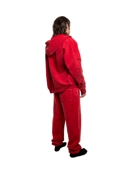 FOOLS AND DRUNKS SWEATPANTS - RED